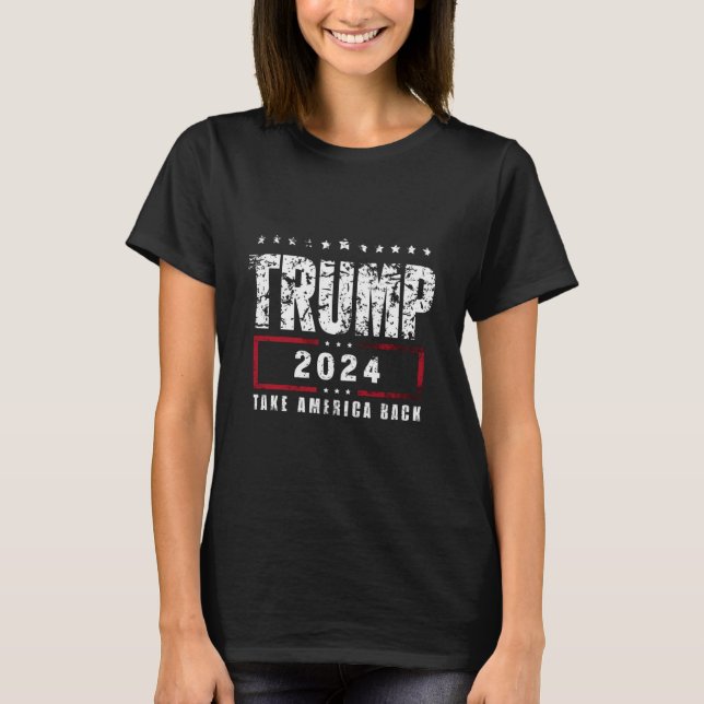T-shirt Donald Trump 2024 redonne l'élection américaine (Devant)