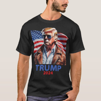 T-shirt Donald Trump 2024 Rouge bleu