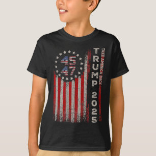 T-shirt Donald Trump 2025 : l'Amérique doit le drapeau amé