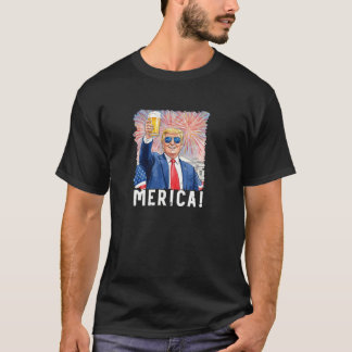 T-shirt Donald Trump 4 juillet l'Amérique Trump et le sout