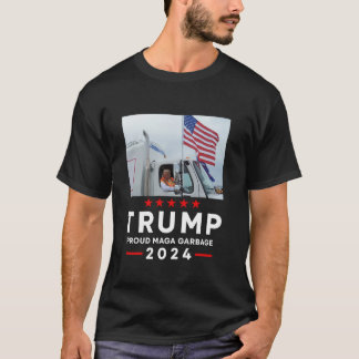T-shirt Donald Trump à bord d'un camion à ordures