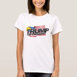 T-shirt Donald Trump à la présidence (avec cheveux) Tee fé