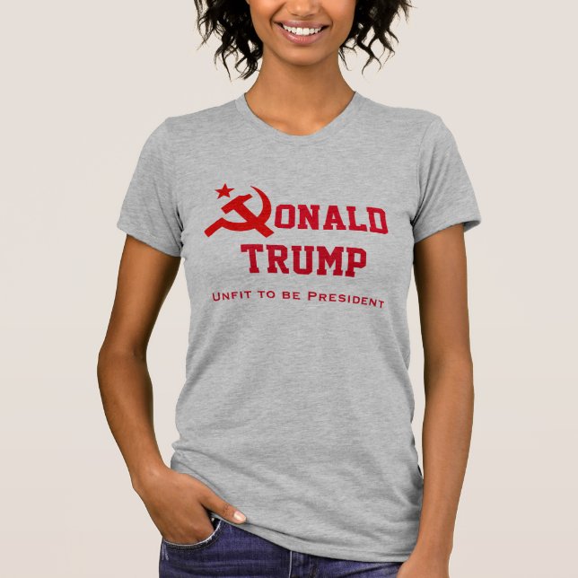 T-shirt "Donald Trump" avec le marteau et la faucille (Devant)