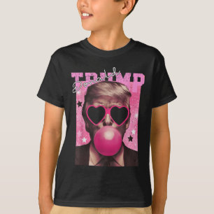 T-shirt Donald Trump Bubble Gum Pink Sungles