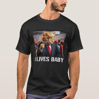 T-shirt Donald Trump Chat Neuf Vies Bébé Drôle 9 Vies Bébé