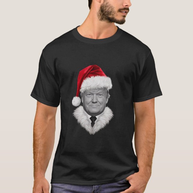 T-shirt Donald Trump Christmas Funny Santa Hat Don (Devant)