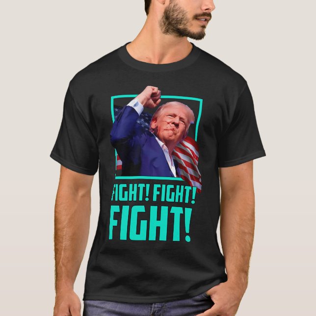 T-shirt Donald Trump combat des partisans plus forts (Devant)