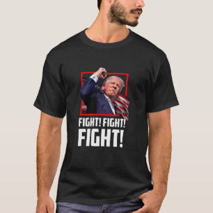 T-shirt Donald Trump combat des partisans plus forts