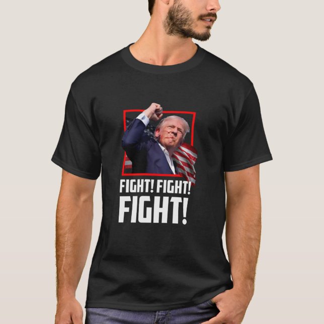 T-shirt Donald Trump combat des partisans plus forts (Devant)