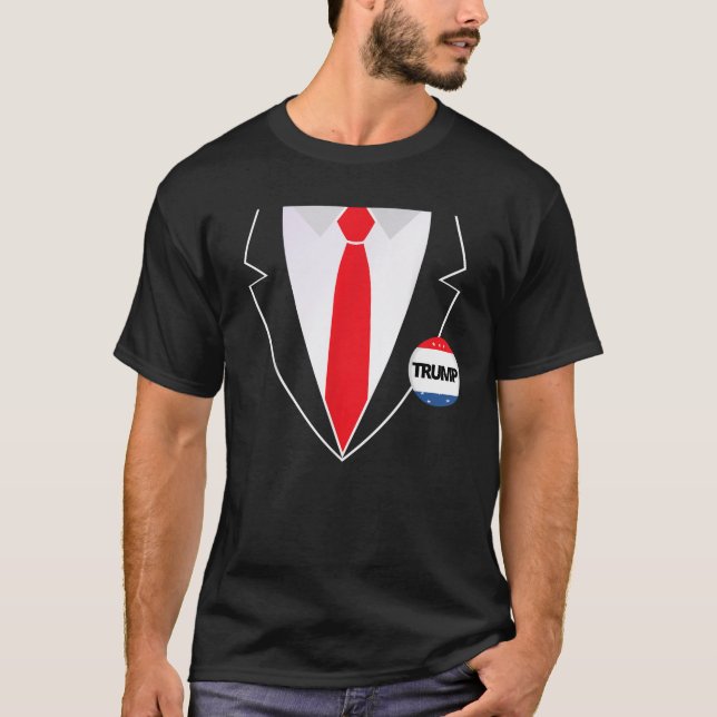 T-shirt Donald Trump Costume Lazy Costume Halloween T Chem (Devant)