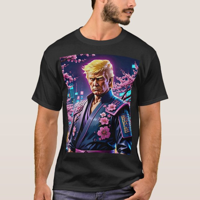 T-shirt Donald Trump Cyberpunk Samurai Warrior Tee (Devant)