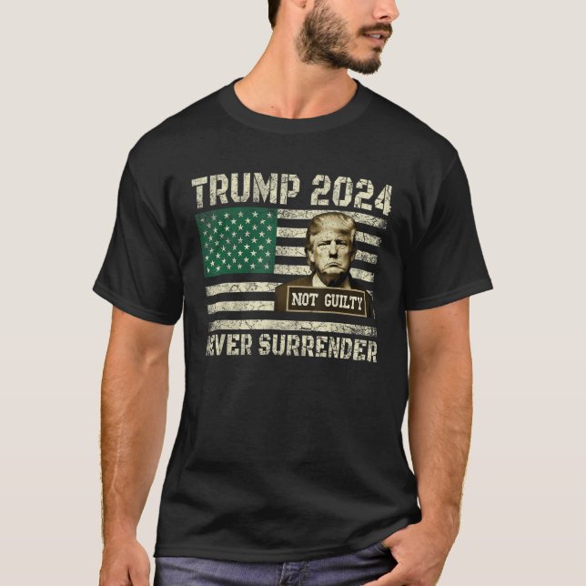 T-shirt Donald Trump et le président Trump ne surfent jama (Devant)