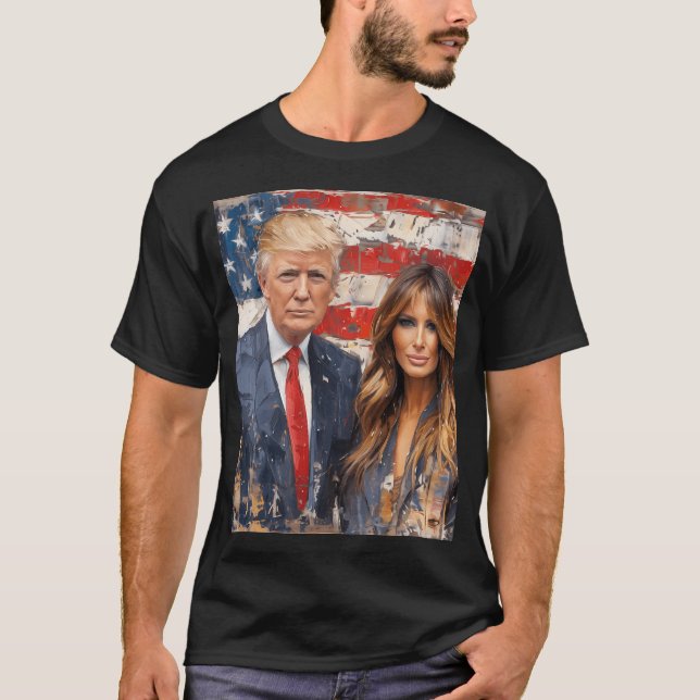 T-shirt Donald Trump Et Melania (Devant)