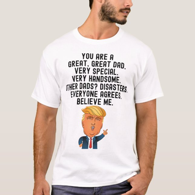T-shirt Donald Trump Fête des pères Cadeau Noël  (Devant)