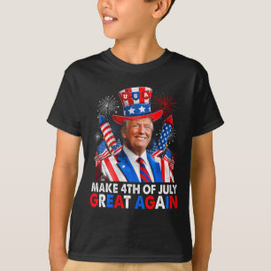 T-shirt Donald Trump Feu patriotique Faire 4 juillet G