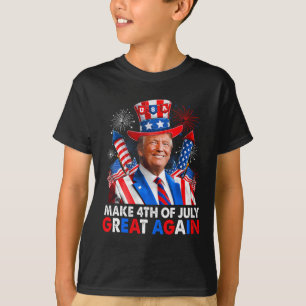 T-shirt Donald Trump Feu patriotique Faire 4 juillet G