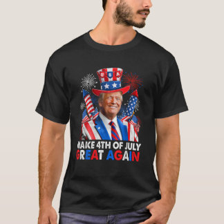 T-shirt Donald Trump Feu patriotique Faire 4 juillet G