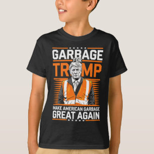 T-shirt Donald Trump Garbage Orange réflexe de sécurité