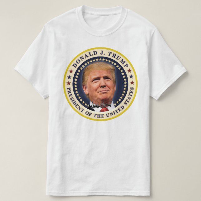 T-shirt Donald Trump Inauguration Gold Stars Souvenir (Design devant)