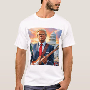 T-shirt Donald Trump jouant de la guitare électrique Capit