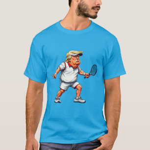 T-shirt Donald Trump joue au tennis