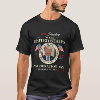 T-shirt Donald Trump Jour de l'investiture 2025 47e Présid