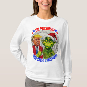 T-SHIRT DONALD TRUMP - LE PRÉSIDENT QUI A SAUVÉ NOËL