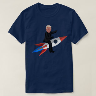 T-shirt Donald Trump monte un Rocket