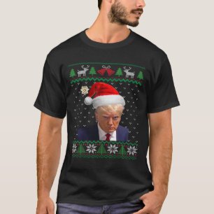 T-shirt Donald Trump Mug Tiré Un Vilain Noël