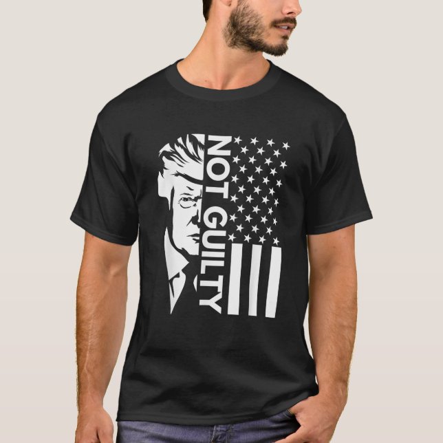 T-shirt Donald Trump Mugshot 2024 Pas coupable Supporter U (Devant)