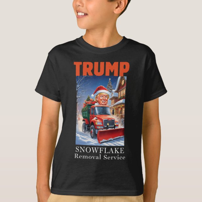 T-shirt Donald Trump Noël Funny Snowflake Suppression (Devant)