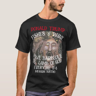 T-SHIRT DONALD TRUMP NOUS BARBECUE L'AGNEAU DE DIEU TOUS L