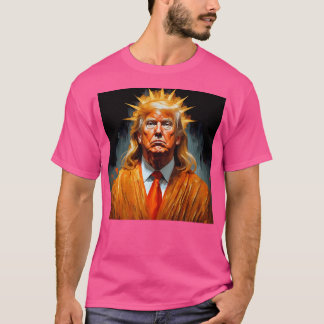 T-shirt Donald Trump Orange Jesus couronné