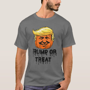 T-shirt Donald Trump Ou Traiter Le Citrouille Effrayant Ha
