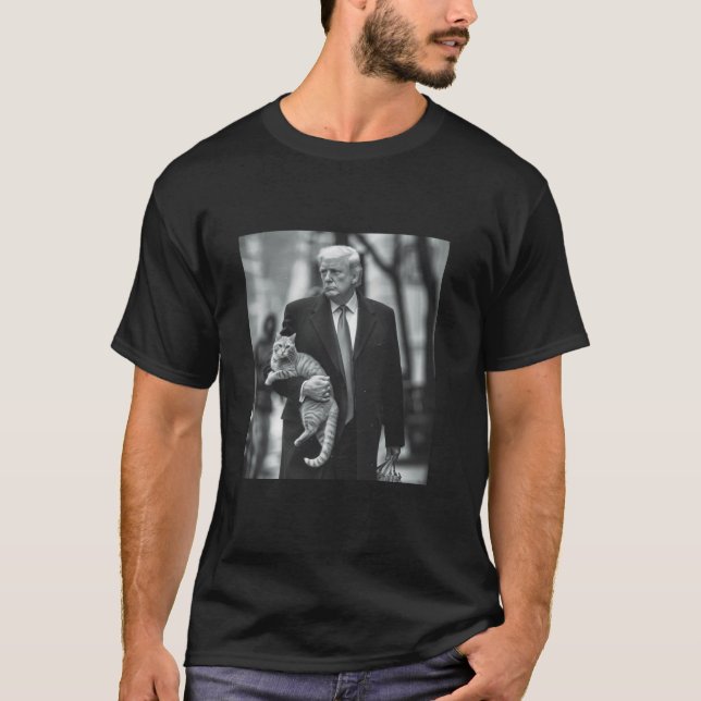 T-shirt Donald Trump portant une chemise T au chat 2024 (Devant)
