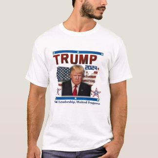 T-shirt Donald Trump Président 2024 Leadership audacieux