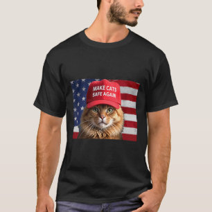 T-shirt Donald Trump Rend Les Chats Sûrs À Nouveau Chapeau