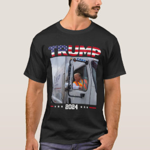 T-shirt Donald Trump roule dans un camion à ordures - Cami
