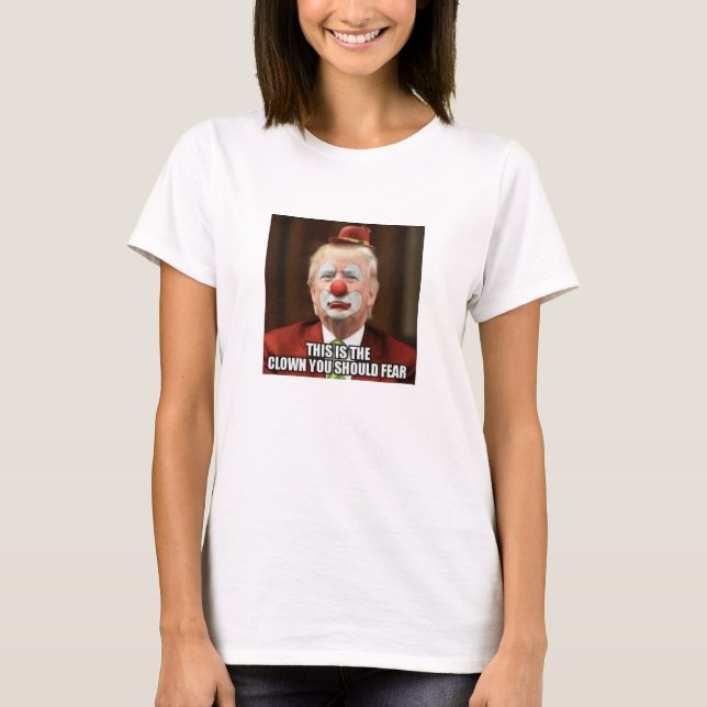 T-SHIRT DONALD TRUMP SCARY CLOWN (Devant)