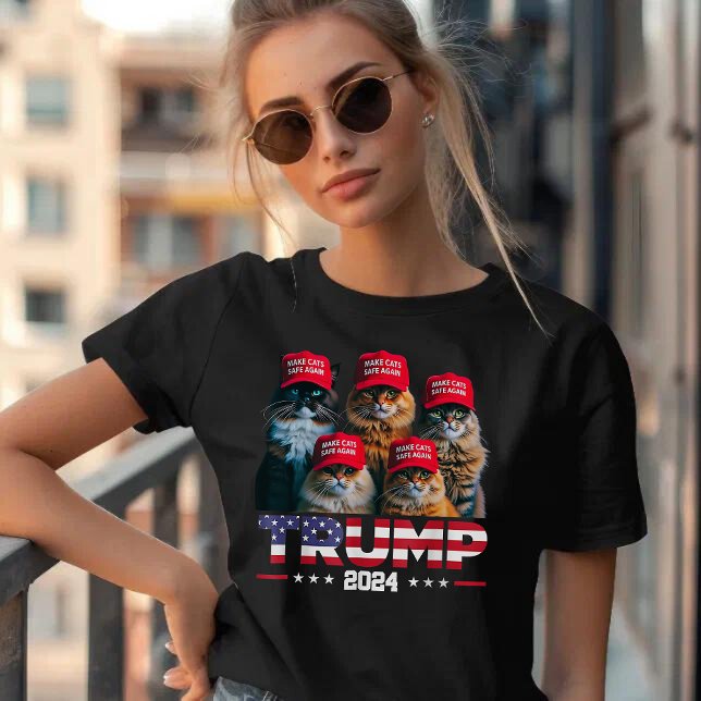 T-shirt Donald Trump sécurise à nouveau les chats Casquett (Créateur téléchargé)