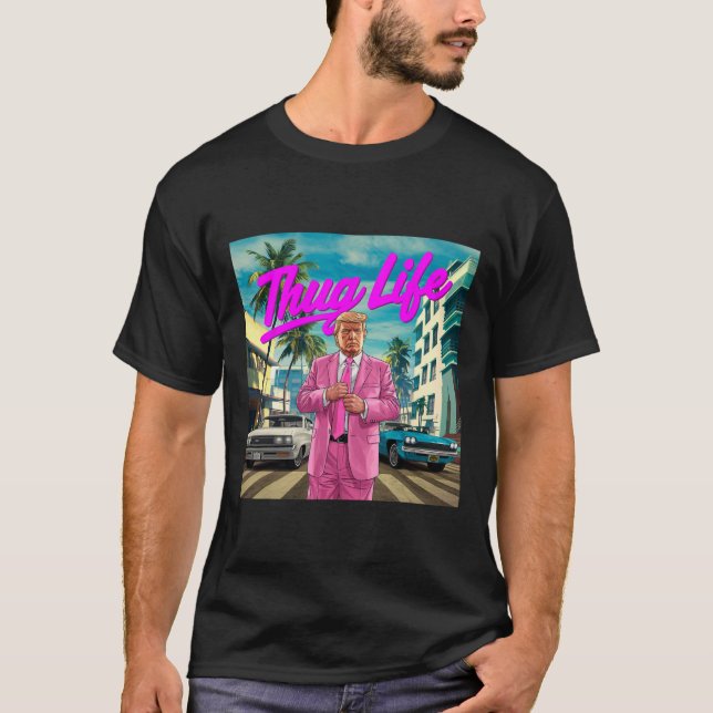 T-shirt Donald Trump Thug Life (Devant)