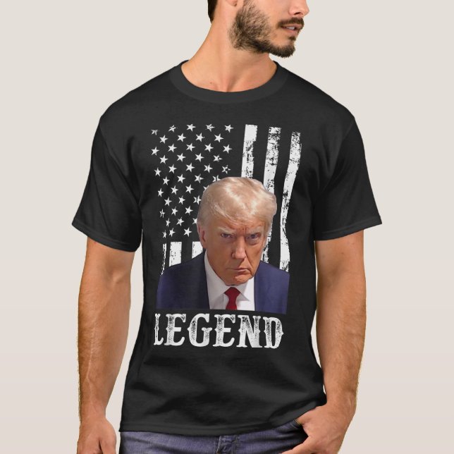 T-shirt Donald Trump Tiré sur le président Légende Amériqu (Devant)