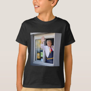 T-shirt Donald Trump Travaille À La Station Fry Et Détient