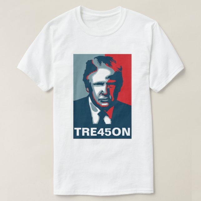 T-shirt Donald Trump TREASON TRE45ON  (Design devant)