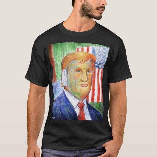 T-shirt Donald Trump Van Gogh (Devant)