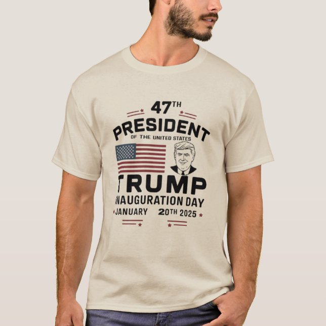 T-shirt Donald Trump Vance Jour d'investiture 2025 (Devant)
