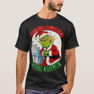 T-SHIRT DONALD TRUMP - VOLER NOËL, SAUVER L'AMÉRIQUE