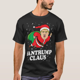 T-shirt Donald Trump Xmas Funny Santa Hat Chemise cadeau