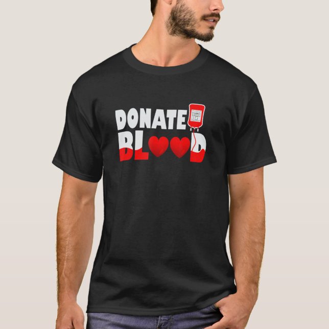 T-shirt Donate Blood Plasma Donation Cool Blood Donor (Devant)