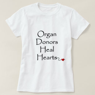 T-shirt Donateurs d'organes guérir la typographie du scrip